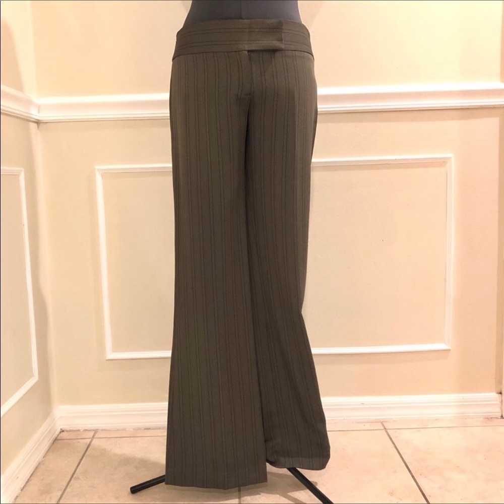 NEW ATRIUM Dress Pants green w/black stripes - Picture 1 of 8